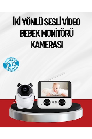 Mey İthalat Görüntülü Bebek Monitörü 4.3 İnç Ekran Ve Sesli İletişim