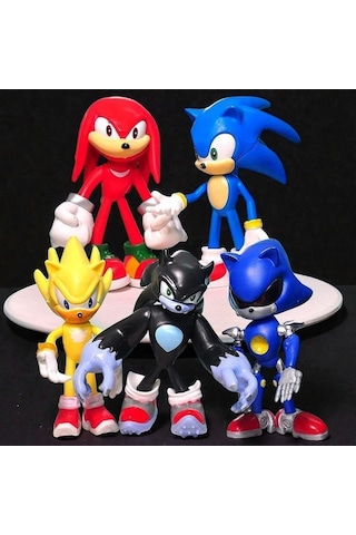 Vıp Yüksek Kalite 14 Cm 5 Li Sonic Karakter Set Sonic Oyuncakları Sonic Biblo Yılbaşı Noel Hediyesi