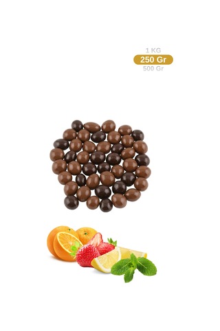 Karışık Aromalı Lokum Draje Limon, Çilek, Portakal, Nane 250 Gr