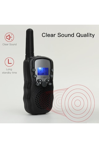 Lemestar Çocuklar İçin Kablosuz Konuşur Radyo, Gerçek İletişim, Aile Etkileşimi, Eğitici Araç, 2 Adet Siyah Set Pil Dahil Değil