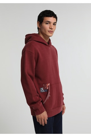 Colin's Colins Relaxed Fit Kapüşonlu Düz Erkek Bordo Sweatshirt Cl1081805 Q1.v1 Brd