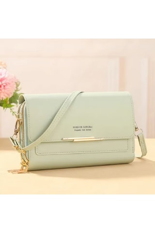 Lengrui Forever Çok Fonksiyonlu Mini-büyük Crossbody Omuzdan Askili Çanta Açık Yeşil Açık Yeşil