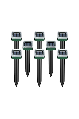 Hangfox 8 Adet Yeşil Solar Ultrasonik Hayvan Kovucu, 40 Fit Çaplı Etki Alanı, Kimyasız, Dış Mekan Sürüngen Ve Gönüllü Kovucu