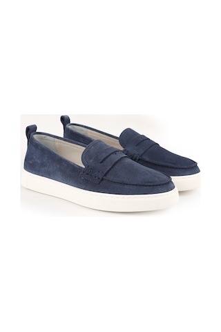 Libero Lz5898 Loafer Detaylı Süet Kalın Eva Taban Kadın Sneaker / Slip-on Kot Mavi
