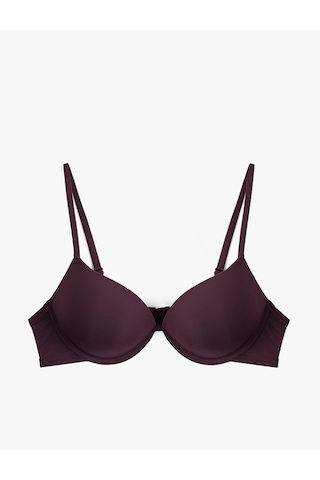Koton Rahat Kalıp Destekli Ekstra Dolgulu Sütyen Şarap 6wlk10007mk Şarap