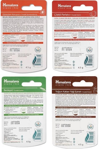 Himalaya Yoğun Nemlendirici ve Besleyici Dudak Bakım Kremi Seti 4 x 4.5 G