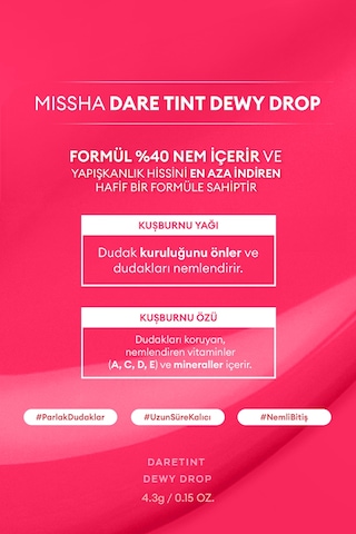 Uzun Süre Kalıcı, Nemli Bitiş Sunan Parlak Tint Dare Tint Dewy Drop Pink Pebble 0 17836032