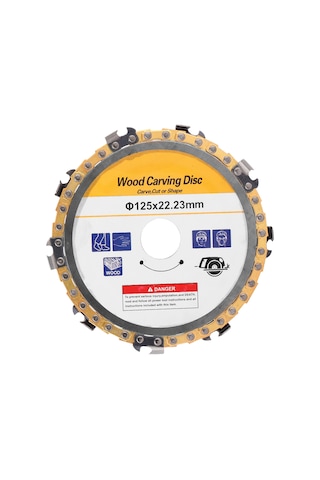 Konesam Ahşap Kesim Ve Freze Aleti 125mm, 9 Dişli, 22mm Arbor, Zımpara Makinesi Zincir Diski, Ahşap Açma Ve Kesim İçin