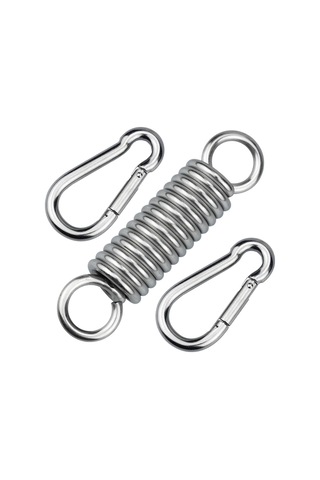 1 Adet Yaylı Kanca, Asılı Sandalye İçin 304 Paslanmaz Çelik Yaylı Kanca, 2 Ağır Hizmet Tipi Karabina, Yaylı Kanca Diğer