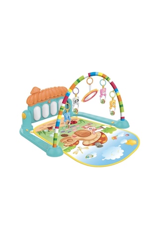 Tommybaby Adil Oyuncak Oyun Halısı Sevimli Piyanolu Sesli Işıklı Aynalı Oyun Halısı Bebek Yenidoğan 60 X 75