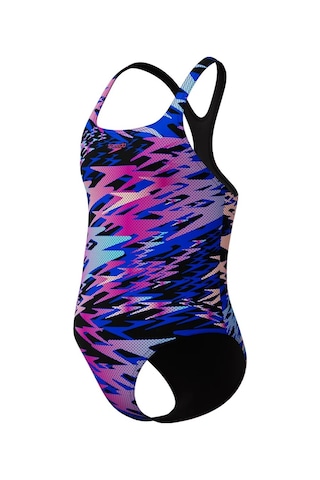 Speedo Hyperboom Print Medalist Kadın Yüzücü Mayosu mavi