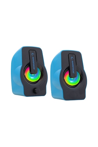 Rampage Rms-G7 Falsetto 1+1 Usb Mavi 6W Hoparlör Rgb Ledli