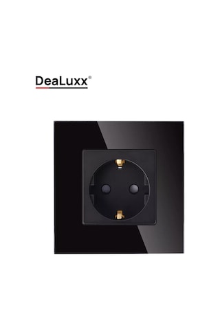 Dealuxx Cam Çerçevenin Tekli Siyah Priz 193877357