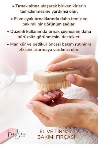 El Ve Tırnak Bakımı Fırçası Manikür Ve Pedikür At Kılı Tırnak Fırçası