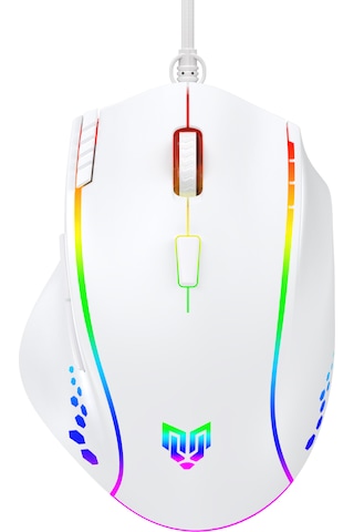 Blueforce Luxor Makro Atamalı Gaming Gamer Rgb Oyuncu Mouse 12800dpi Beyaz Driver Mevcut