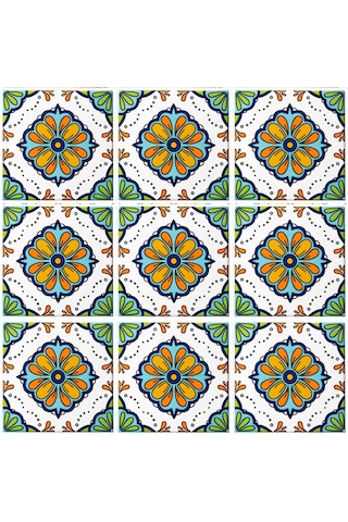 Can Seramik – 10x10 Cm. Cç-93 Kütahya Çini Karo 5'li 1 Paket