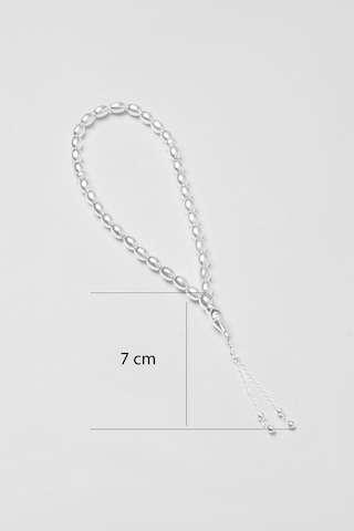 Arpa Kesim 20 Cm Gümüş Tesbih Beyaz