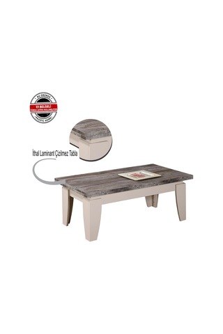 Lusso Orta Sehpa Bej / Dikdörtgen Orta Sehpa