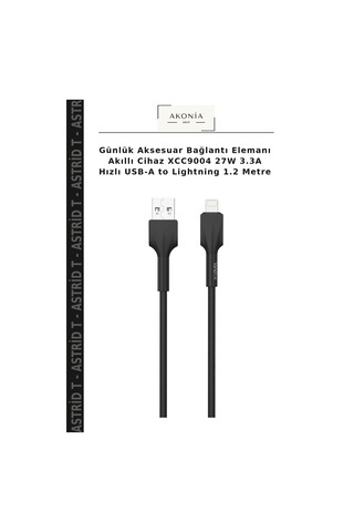 Günlük Aksesuar Bağlantı Elemanı Akıllı Cihaz Xcc9004 27w 3.3a Hızlı Usb-a To Lightning 1.2 Metre