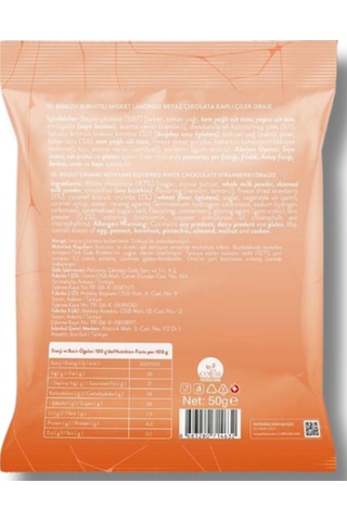 Beyaz Çikolatalı Misket Limonlu Çilek Draje, 50g