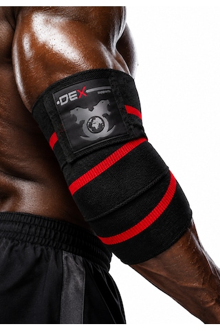 Elbow Wraps Ağırlık Antrenmanı Dirsek Bandajı 2 Li Kırmızı