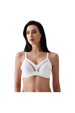 New Bra 352303 Kadın C Cup Toparlayıcı Balensiz Minimizer Sutyen Beyaz