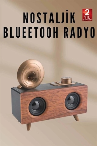 Nostaljik Radyo Bluetooth Bağlantılı Şarjlı Yüksek Ses Kaliteli Yeni Nesil 05037581