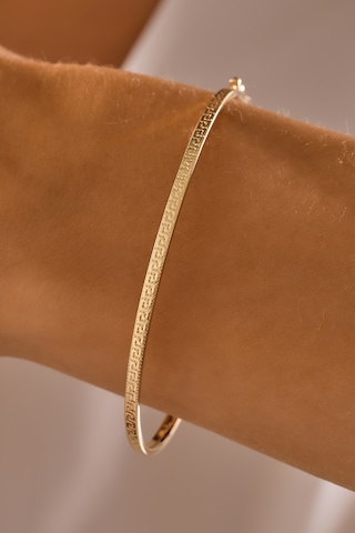 14 Ayar Altın Esli Model Kalemli Kelepçe Bilezik - Mmblk-33033 Sarı Altın