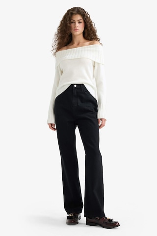 Defacto Slim Fit Dar Kesim Açık Omuz Kazak E8345ax25wner105 Ekru