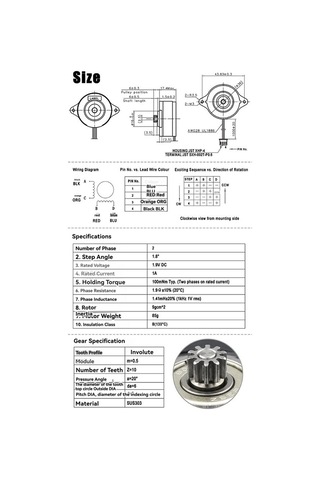 Gatherco Hgx-lıte / Sherpa Mini Ekstruder / Voron İçin Dıy 3d Yazıcı Yüksek Sıcaklıklı Moons Nema14 Motor 36mm