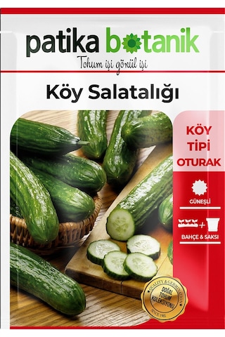 120 Adet Yerli Ata Karışık Köy Salatalığı Tohumu