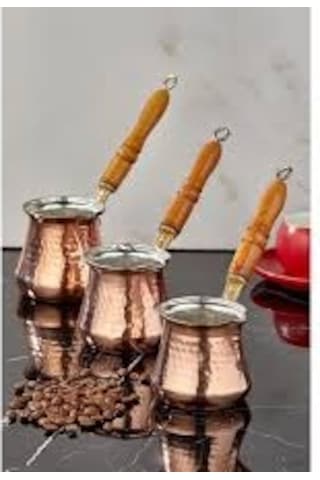 Cooker 3 Lü Tombik Bakır Cezve Seti