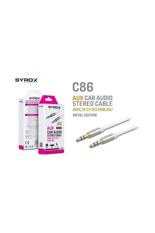 Syrox Syx-c86 Aux Audio Ses Kablosu