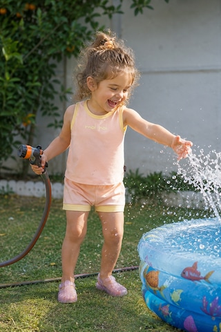 Babyhola Kız Erkek Çocuk Yazlık Atlet Şort Takım Somon