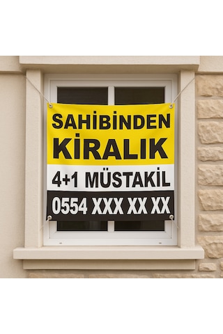 Sahibinden Satılık&kiralık Emlak Branda Afişi 100 x 70