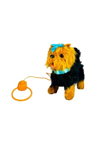 Mey İthalat Pft-b267 Peluş Tasmalı Yürüyen Köpek Mavi