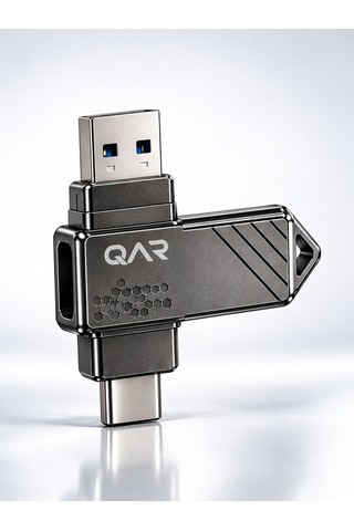 Qar Usb 3.0 Type-c Otg Siyah 64 Gb Metal Flash Bellek