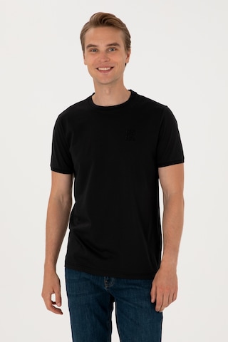 U.S. Polo Assn. Erkek Regular Fit Siyah Bisiklet Yaka Tişört 50300815-VR046