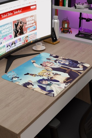 Fairy Tail Anime V4 - 48x40 Xl Gaming Kauçuk Kaymaz Taban Mouse Pad Fare Altlığı