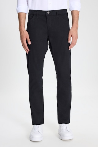 George Henry Pamuklu Slim Fit Dar Kesim 5 Cepli Esnek Chino Pantolon Siyah