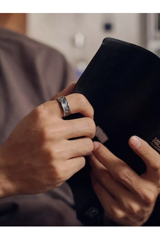 Rasputın Brand Ayarlanabilir Çelik Yüzük 183015142 Siyah