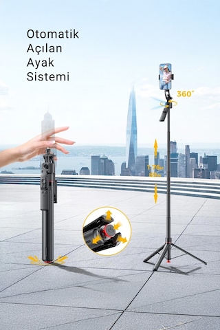 Ss28 Yapay Zeka Destekli Akıllı Yüz Takibi Denge Sabit Çekim Canlı Standlar Atlama Direği Selfie Çubuğu Gimbal Tripod