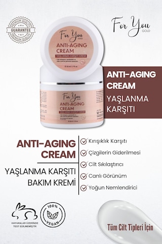 Kırışıklık Ve Yaşlanma Karşıtı Sıkılaştırıcı Etkili Anti-aging Cilt Bakım Kremi 50 Ml