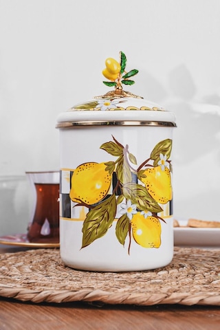 Lndkvn-9663-3 Miss Betty 15 Cm Emaye Büyük Boy Kavanoz 001