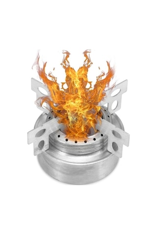 Pazly Ve Taşınabilir Sobası: Paslanmaz Sırt Ocağı, Mini Kamp Izgarası, Çelik Çapraz Çanta, Gümüş Lv Gümüş