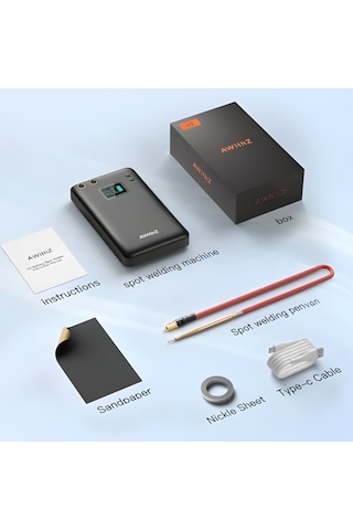 Awithz U2 7500mah Yüksek Güçlü Pil Punta Kaynak Makinesi 0.25mm Nikel Destekli, 99 Kademeli Hassas Ayar