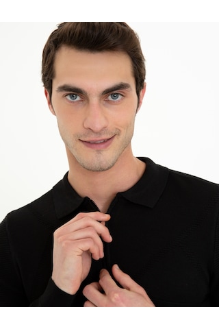 Pierre Cardin Erkek Siyah Triko Kazak 50241455-vr046 Siyah