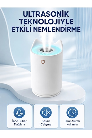 Mey Najmaddin Hava Nemlendirici Ultrasonik Aroma Difüzör 7 Renk Led Işıklı Gece Lambası Najmaddin