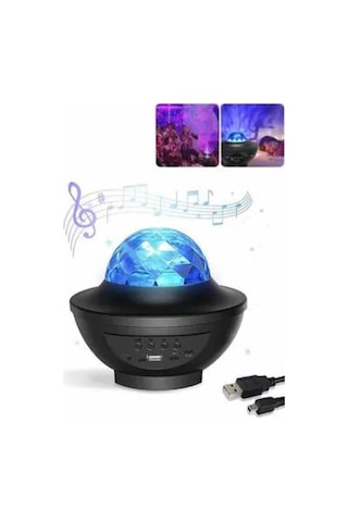 Bay Masa Ve Gece Lambası Renkli Projektör Işıklı Disko Topu Bluetooth Hoparlör Najmaddin Standart 14231412