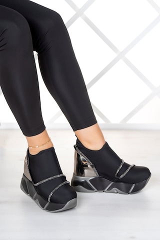 Erkan Saçmacı Barbara Platin Streç Gizli Dolgu Günlük Ayakkabı Platin